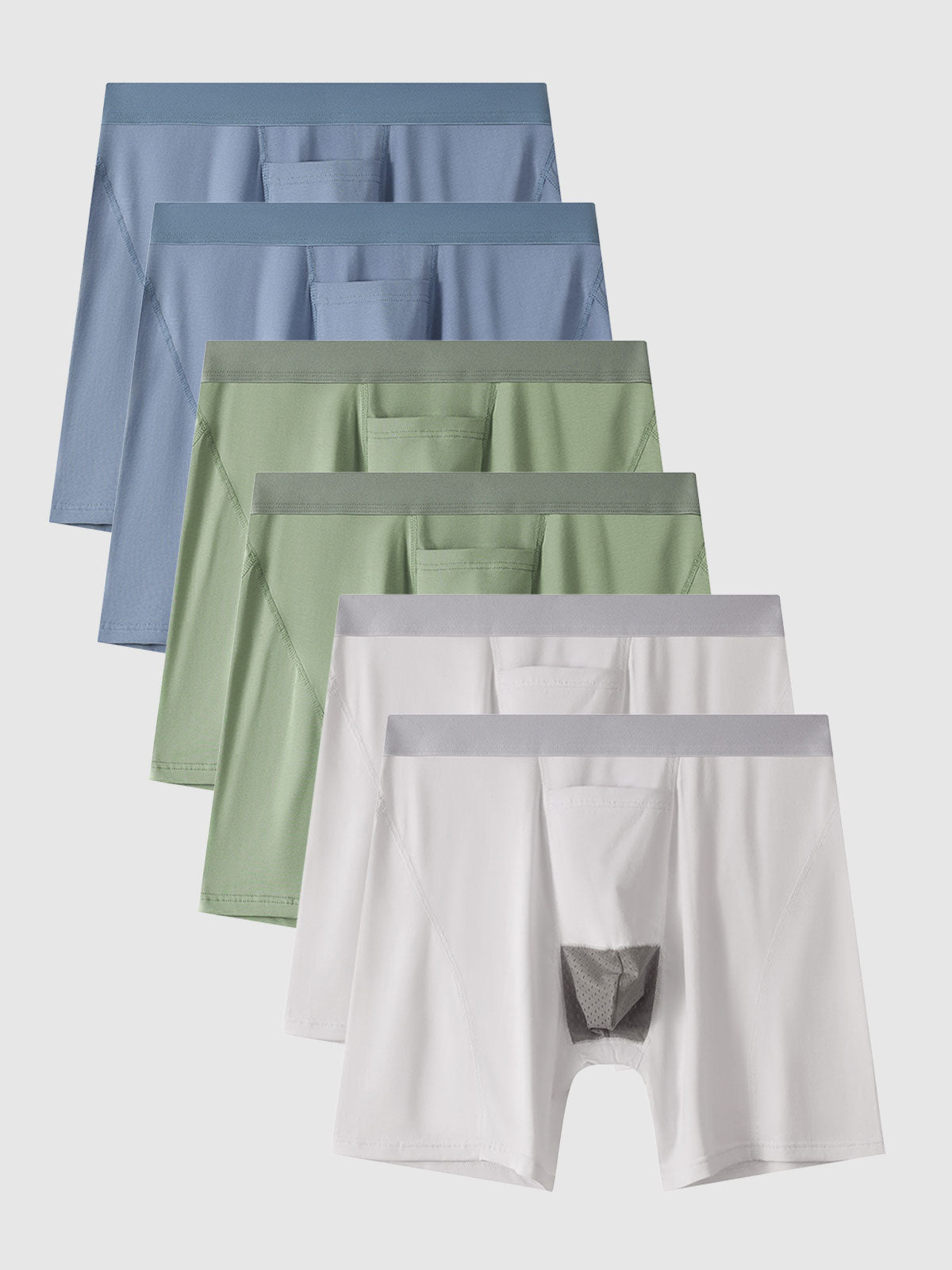 Cool Cotton Horizontal Fly Boxer Brief 5" (6-Pack)