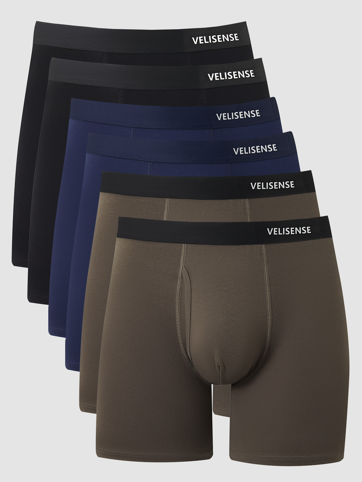 Combed Cotton Boxer Brief With Fly 6" (6-Pack)