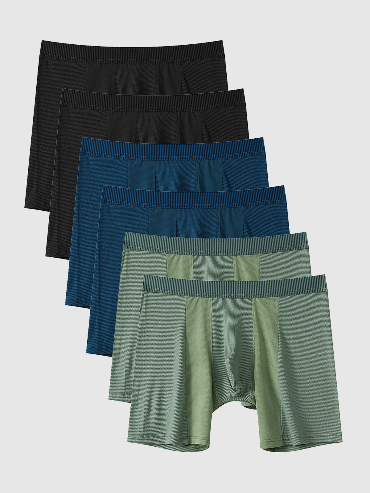 Second Skin Luxe Rib Boxer Brief 6" (6-Pack)