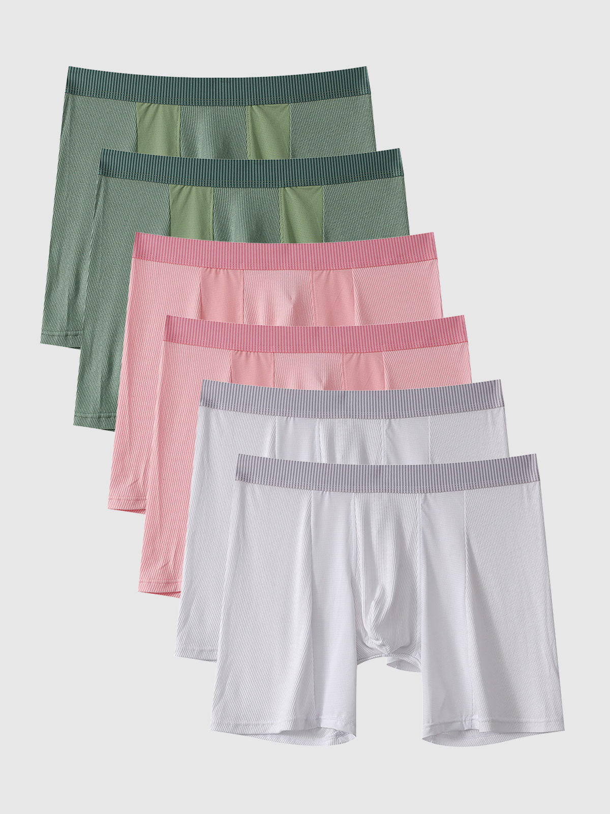 Second Skin Luxe Rib Boxer Brief 6" (6-Pack)