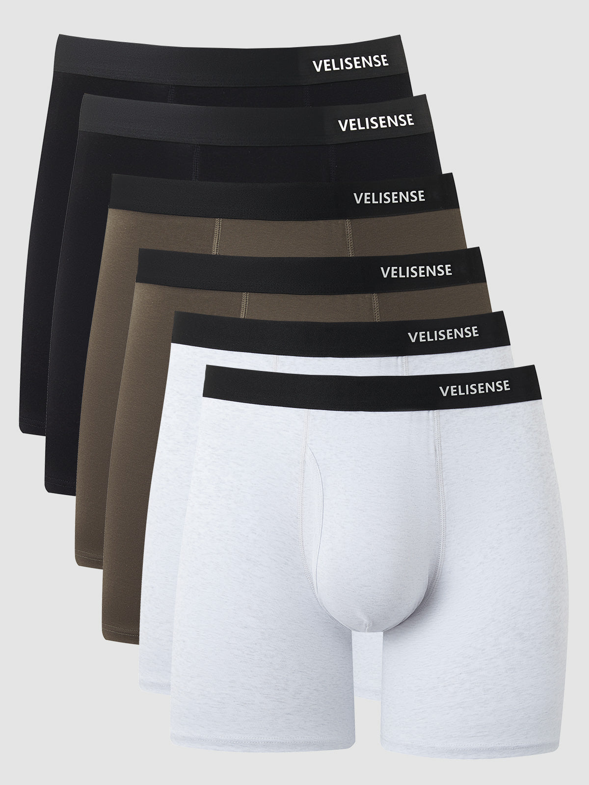 Combed Cotton Boxer Brief With Fly 6" (6-Pack)