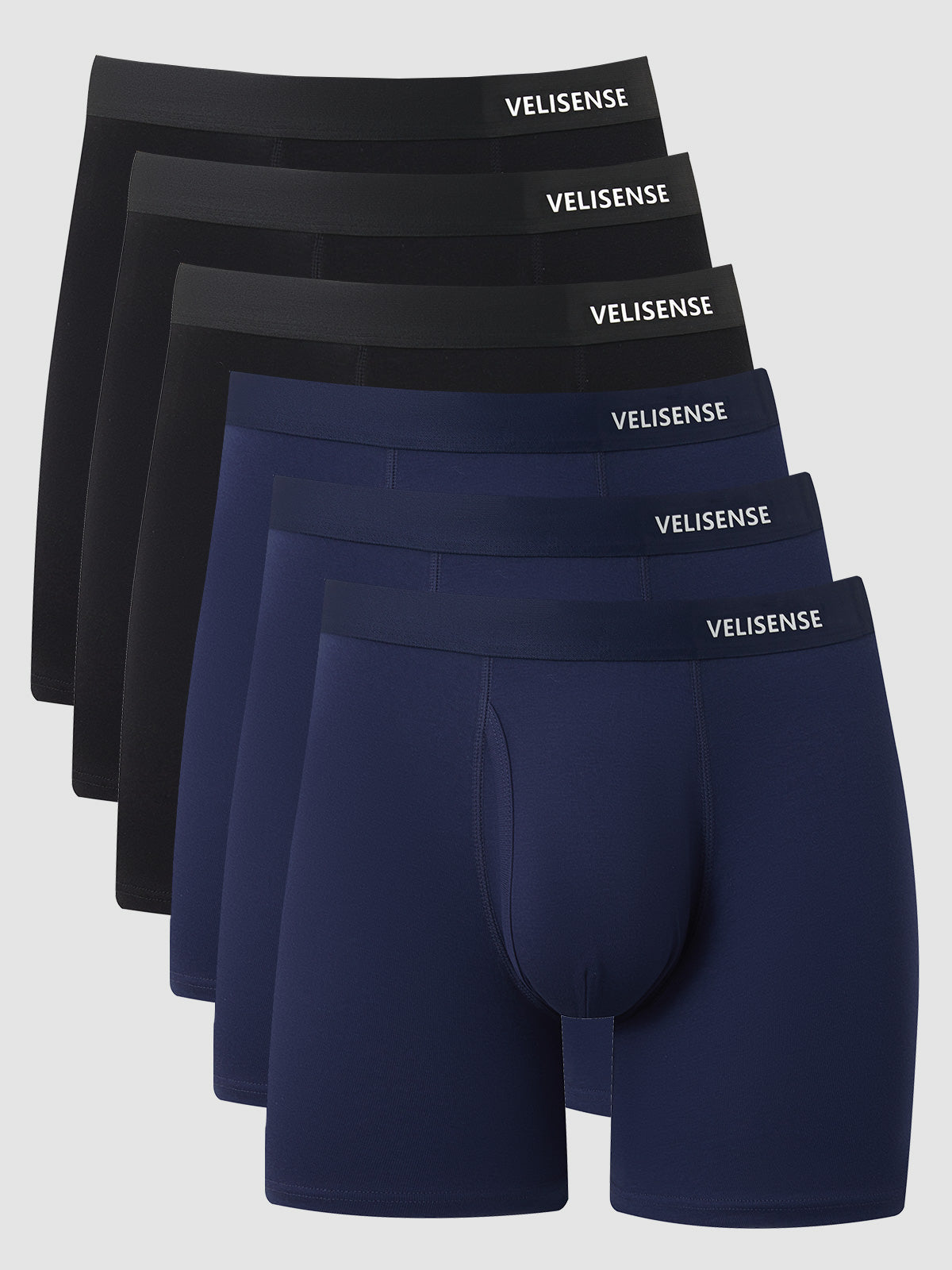 Combed Cotton Boxer Brief With Fly 6" (6-Pack)