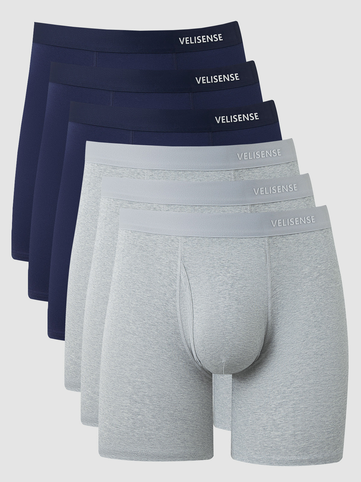 Combed Cotton Boxer Brief With Fly 6" (6-Pack)