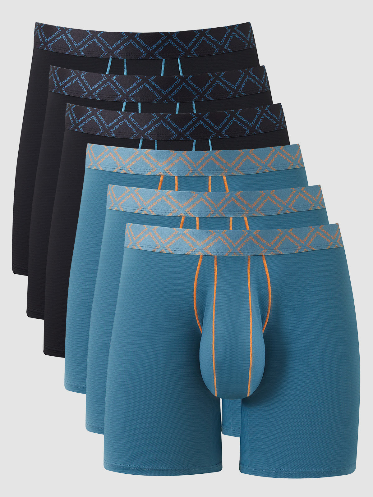 Second Skin Luxe Texture Boxer Brief 8" (6-Pack)