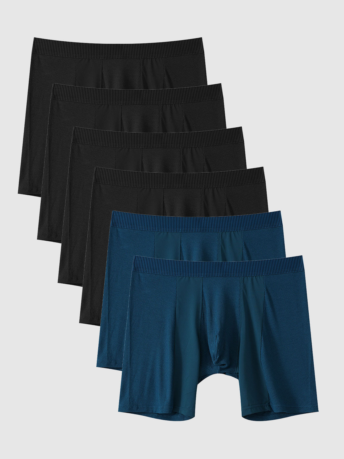 Second Skin Luxe Rib Boxer Brief 6" (6-Pack)