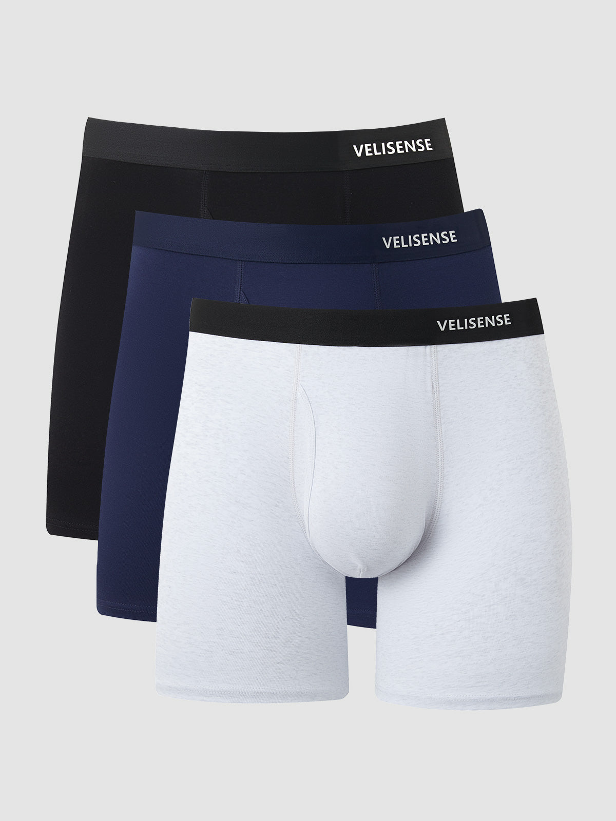 Combed Cotton Boxer Brief With Fly 6" (3-Pack)