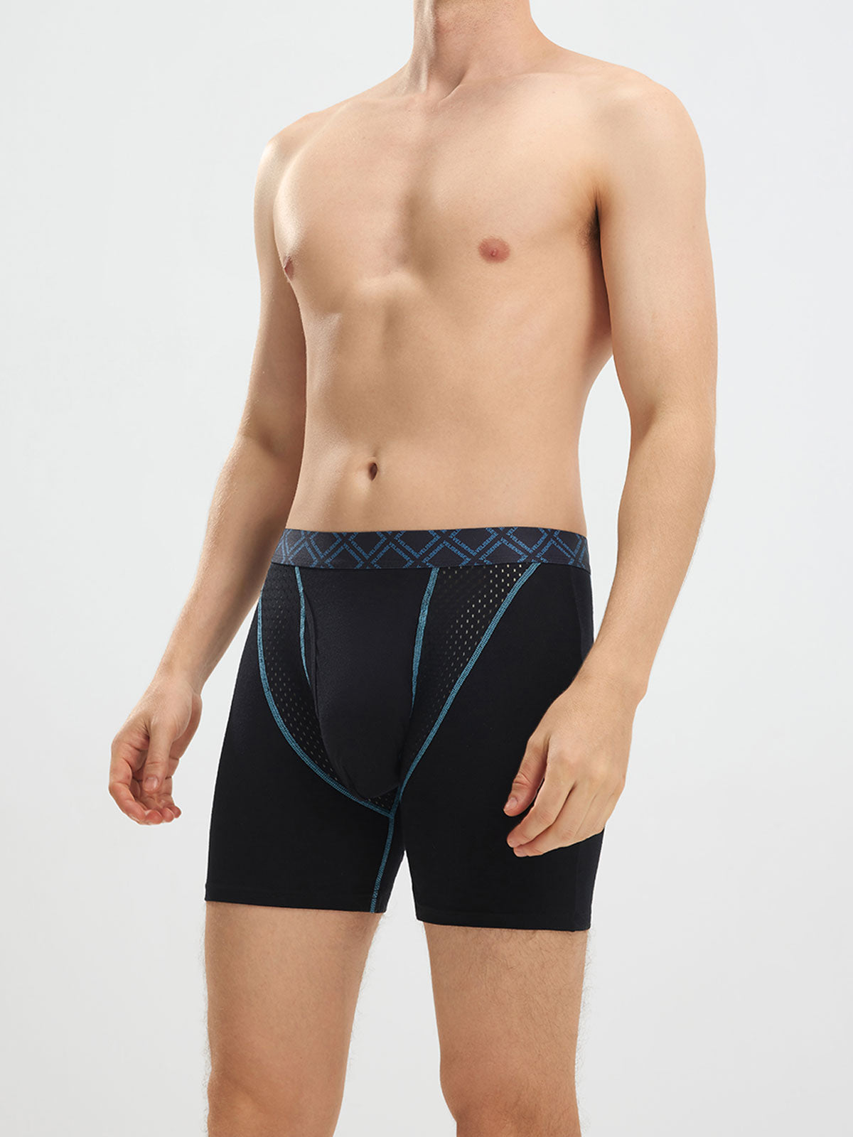 Second Skin Silk Soft Bamboo Boxer Brief with Fly 6" (6-Pack)