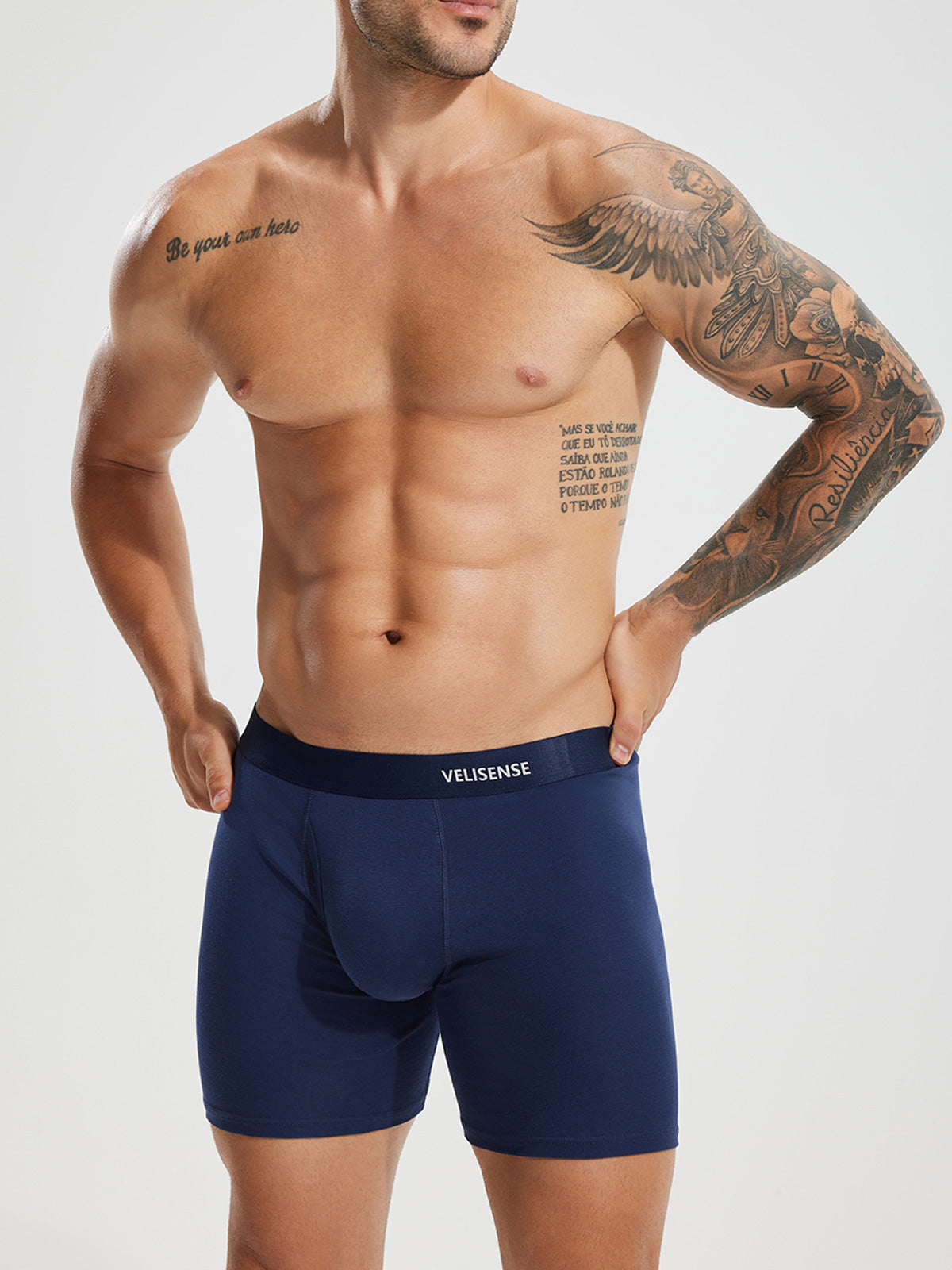 Combed Cotton Boxer Brief With Fly 6" (6-Pack)