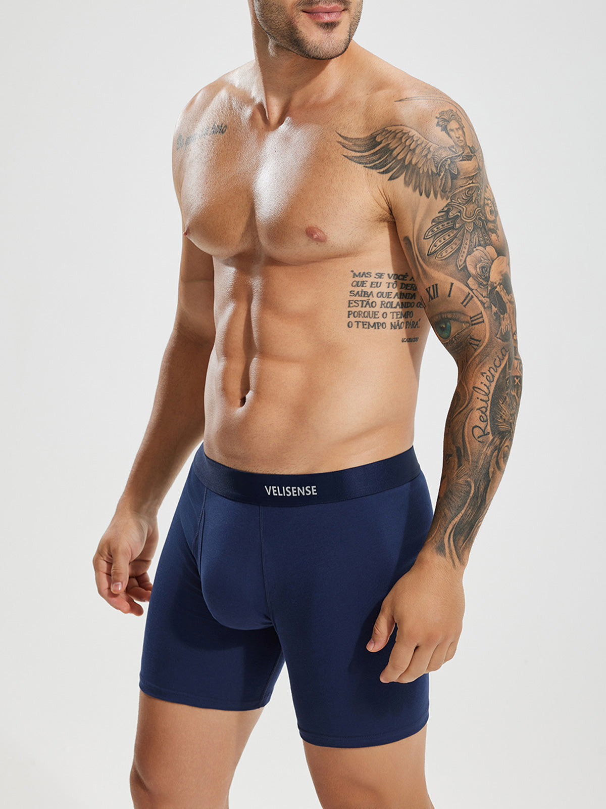 Combed Cotton Boxer Brief With Fly 6"