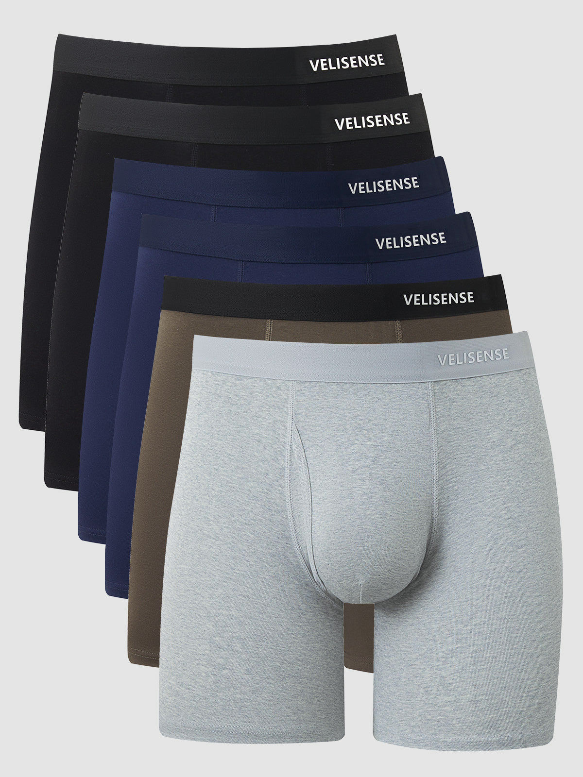 Combed Cotton Boxer Brief With Fly 6" (6-Pack)