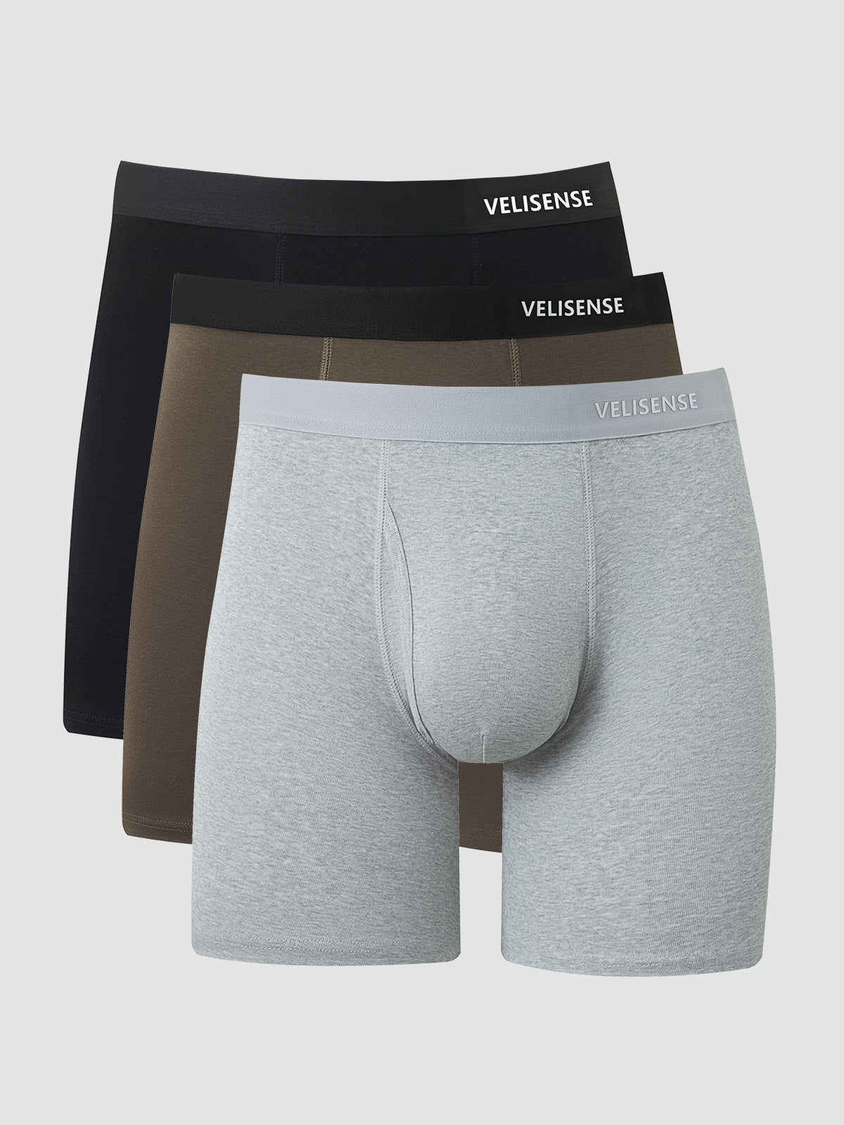 Combed Cotton Boxer Brief With Fly 6" (3-Pack)