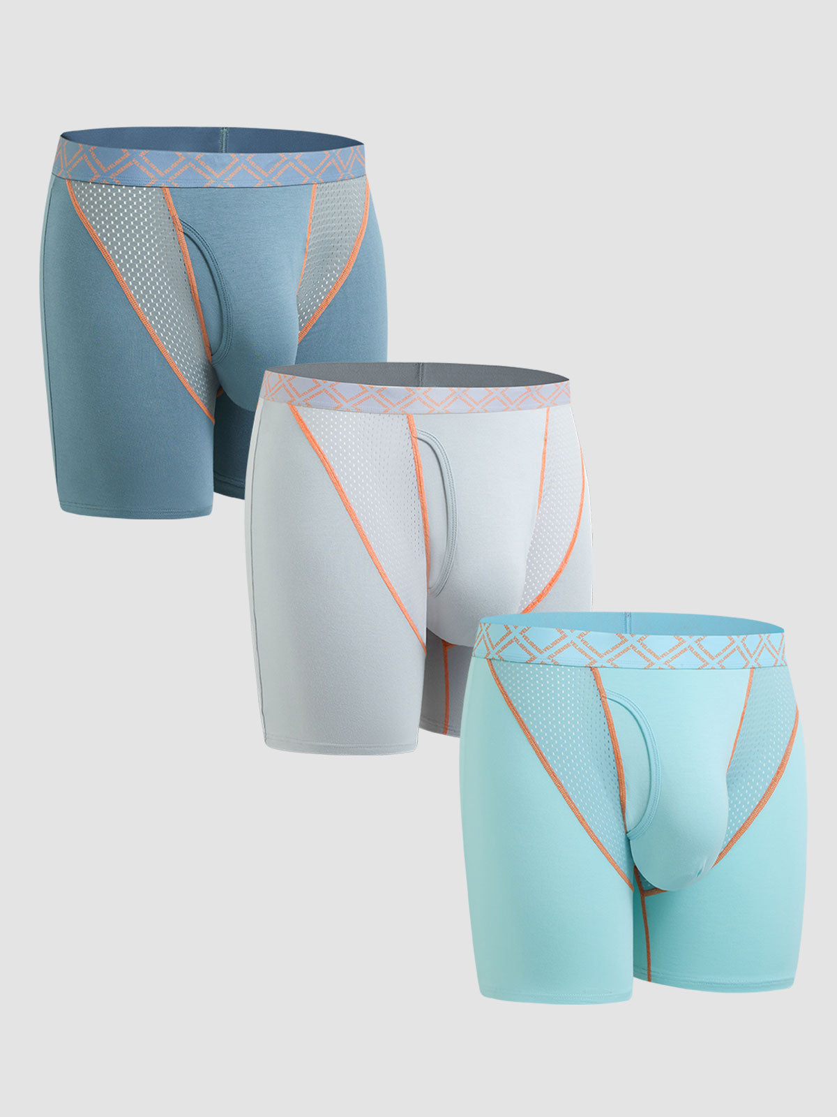 Second Skin Silk Soft Bamboo Boxer Brief with Fly 6" (3-Pack)