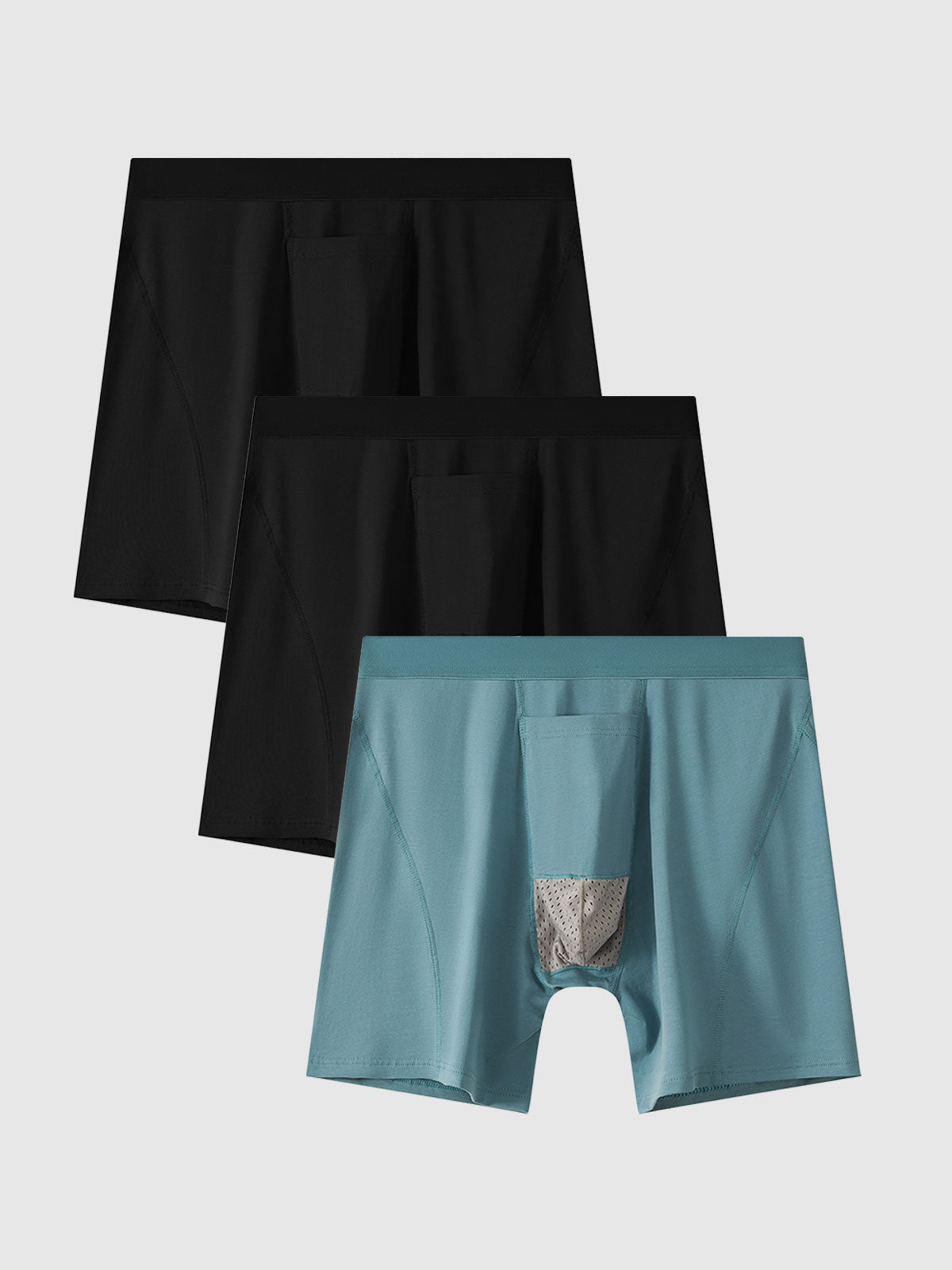Cool Cotton Horizontal Fly Boxer Brief 5" (3-Pack)