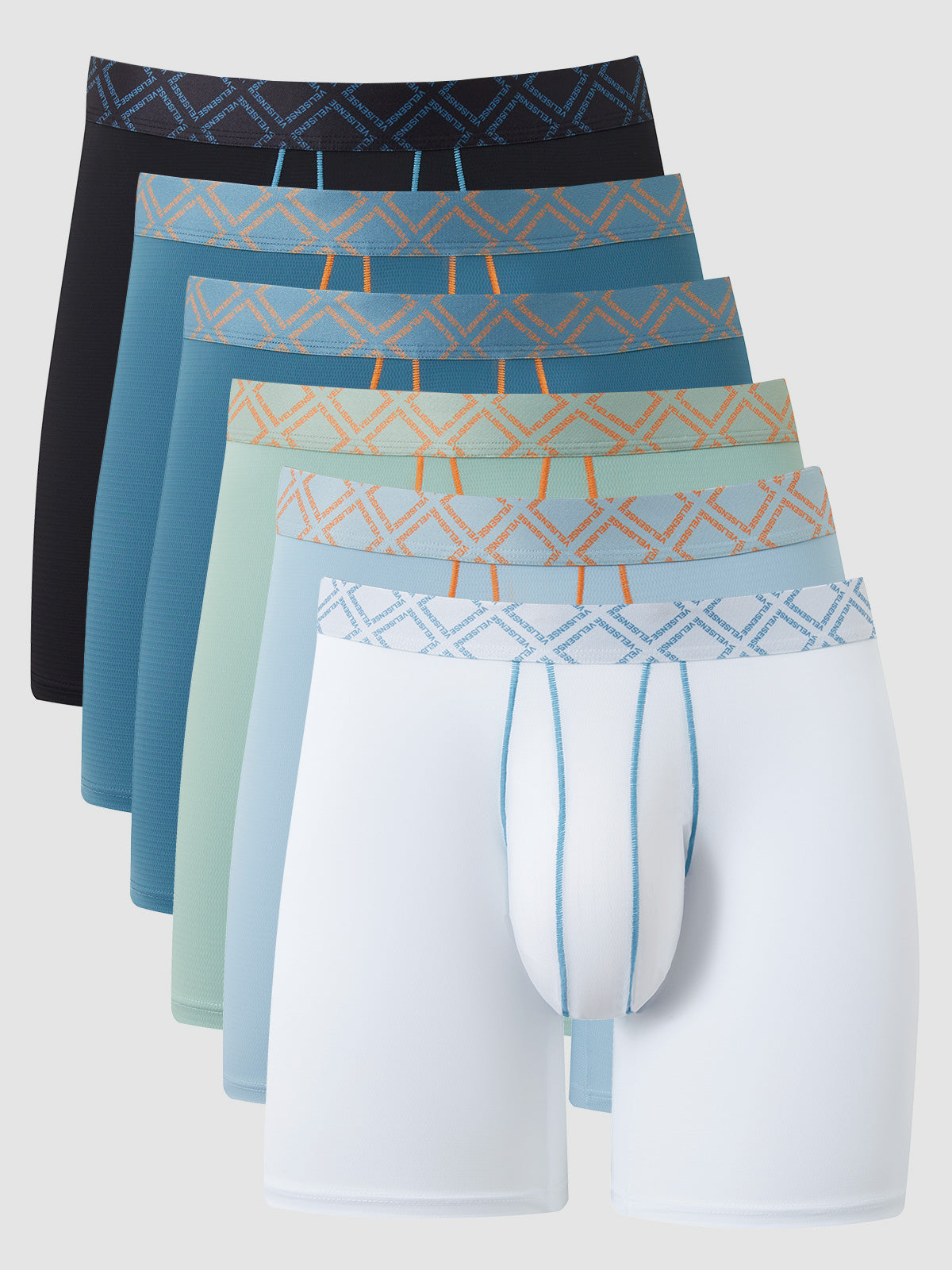 Second Skin Luxe Texture Boxer Brief 8" (6-Pack)