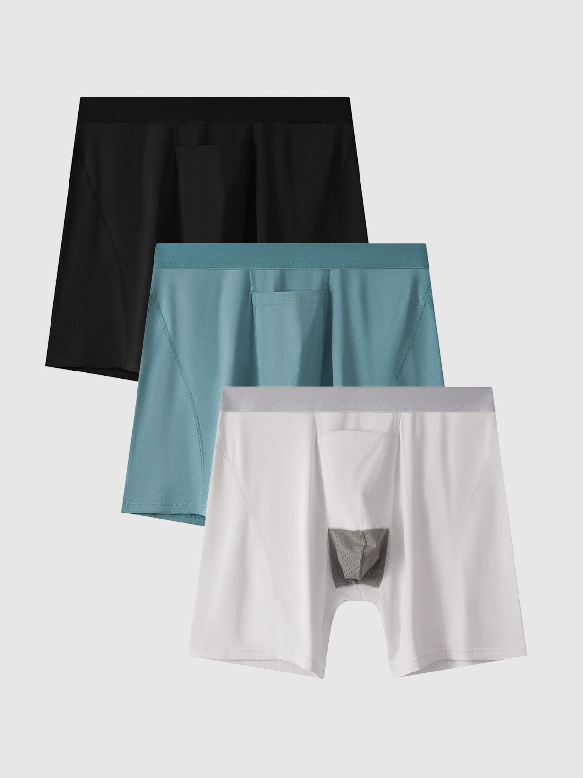 Cool Cotton Horizontal Fly Boxer Brief 5" (3-Pack)