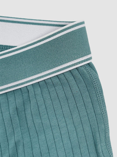Organic Cotton Rib Breathable Boxer Briefs 6"