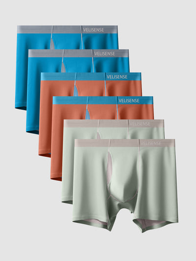 Second Skin Luxurious Modal Boxer Brief 6" (6-Pack)