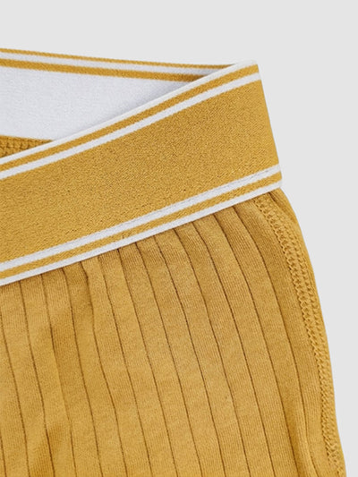 Organic Cotton Rib Breathable Boxer Briefs 6"