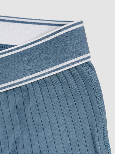 Organic Cotton Rib Breathable Boxer Briefs 6"