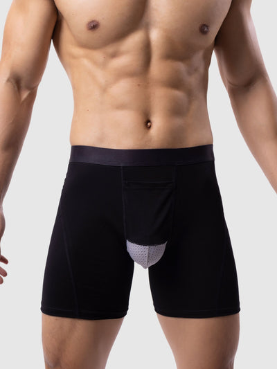 Separated Enhance Pouch Boxer Brief With Fly 5"