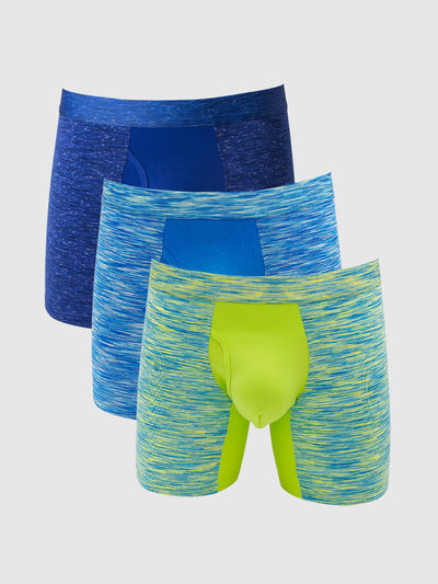 360 Sport Stretchy Boxer Brief with Fly 6" (3-Pack)