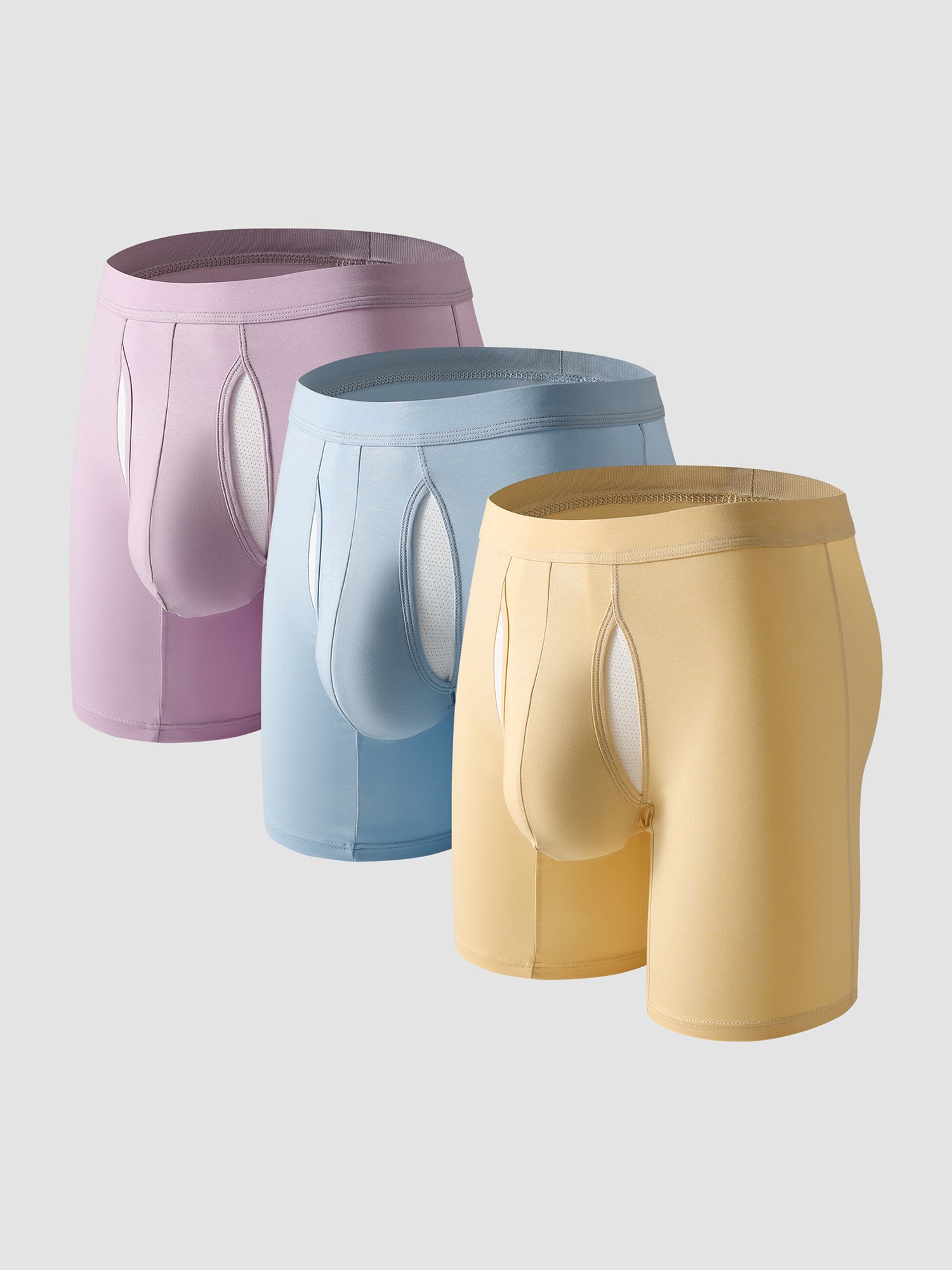 Second Skin Lyocell Boxer Brief with Dual-Fly 7" (3-Pack)