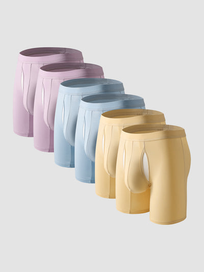 Second Skin Lyocell Boxer Brief with Dual-Fly 7" (6-Pack)