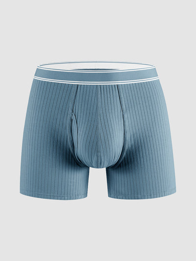 Organic Cotton Rib Breathable Boxer Briefs 6"