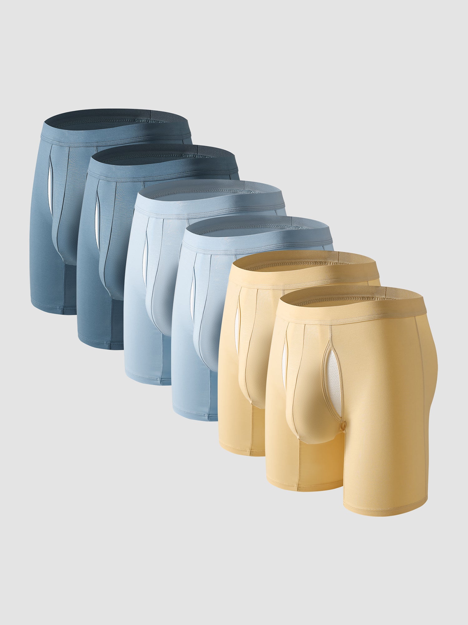 Second Skin Lyocell Boxer Brief with Dual-Fly 7" (6-Pack)
