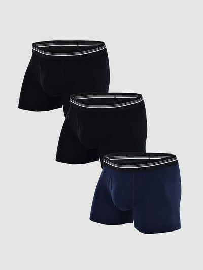 Premium Cotton Trunks with Fly 4" (3-Pack)