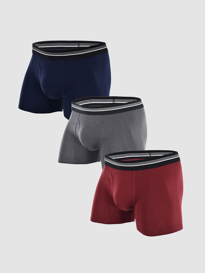 Premium Cotton Trunks with Fly 4" (3-Pack)