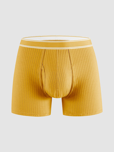 Organic Cotton Rib Breathable Boxer Briefs 6"