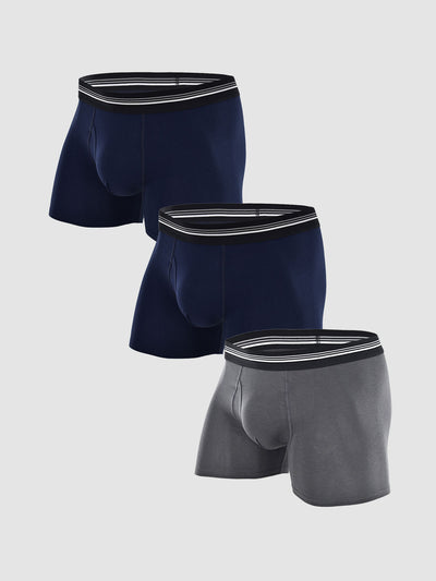 Premium Cotton Trunks with Fly 4" (3-Pack)