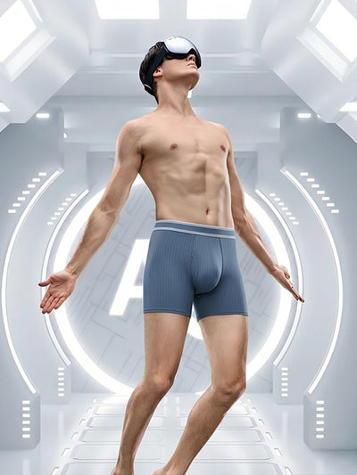 Organic Cotton Rib Breathable Boxer Briefs 6" (3-Pack)
