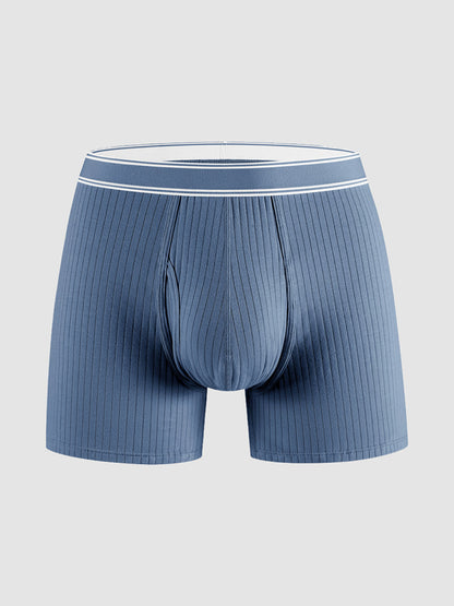 Organic Cotton Rib Breathable Boxer Briefs 6" (6-Pack)