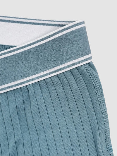 Organic Cotton Rib Breathable Boxer Briefs 6"