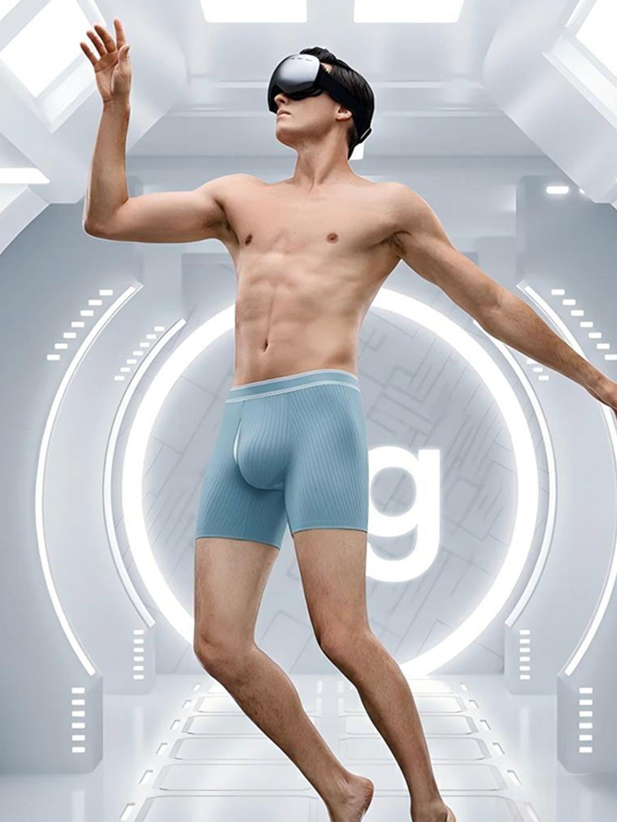 Organic Cotton Rib Breathable Boxer Briefs 6" (6-Pack)