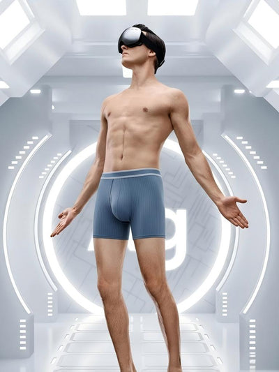 Organic Cotton Rib Breathable Boxer Briefs 6"