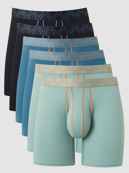 Second Skin Luxe Texture Boxer Brief 8" (6-Pack)