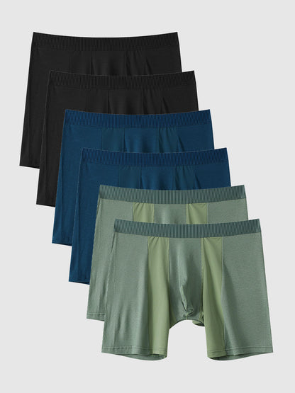 Second Skin Luxe Rib Boxer Brief 6" (6-Pack)