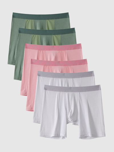 Second Skin Luxe Rib Boxer Brief 6" (6-Pack)