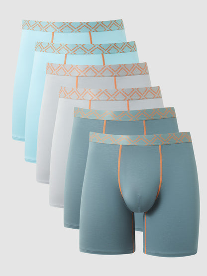 Second Skin Bamboo Boxer Brief 6" (6-Pack)