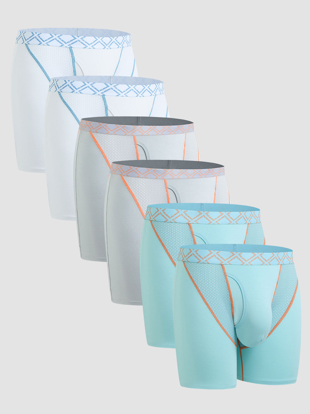 Second Skin Silk Soft Bamboo Boxer Brief with Fly 6" (6-Pack)