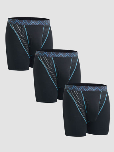 Second Skin Silk Soft Bamboo Boxer Brief with Fly 6" (3-Pack)