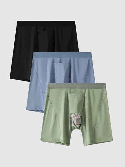 Separated Enhance Pouch Boxer Brief With Fly 5"