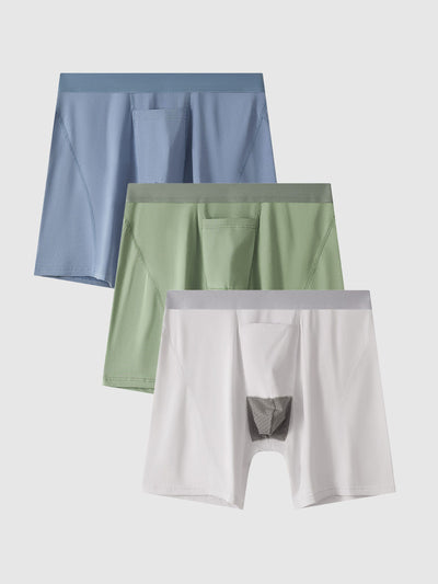 Separated Enhance Pouch Boxer Brief With Fly 5"