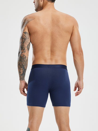 Calzoncillos bóxer de algodón peinado de longitud media (paquete de 3)