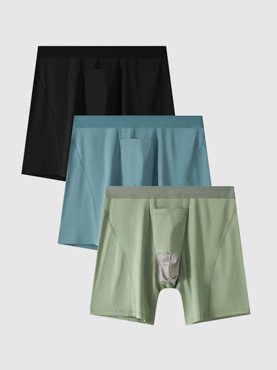 Separated Enhance Pouch Boxer Brief With Fly 5"