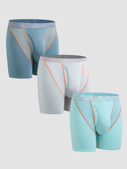 Second Skin Silk Soft Bamboo Boxer Brief with Fly 6" (3-Pack)