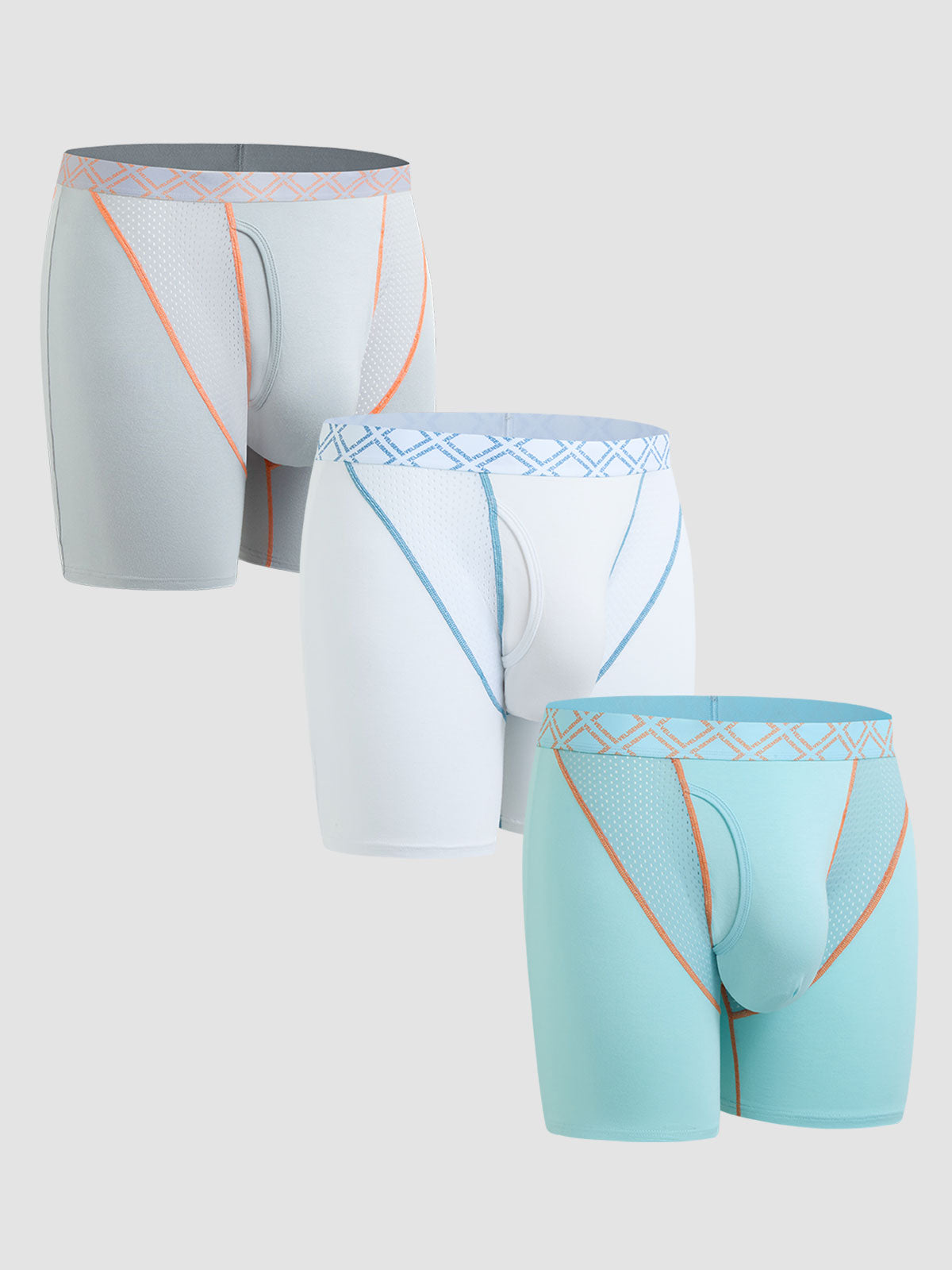 Second Skin Silk Soft Bamboo Boxer Brief with Fly 6" (3-Pack)